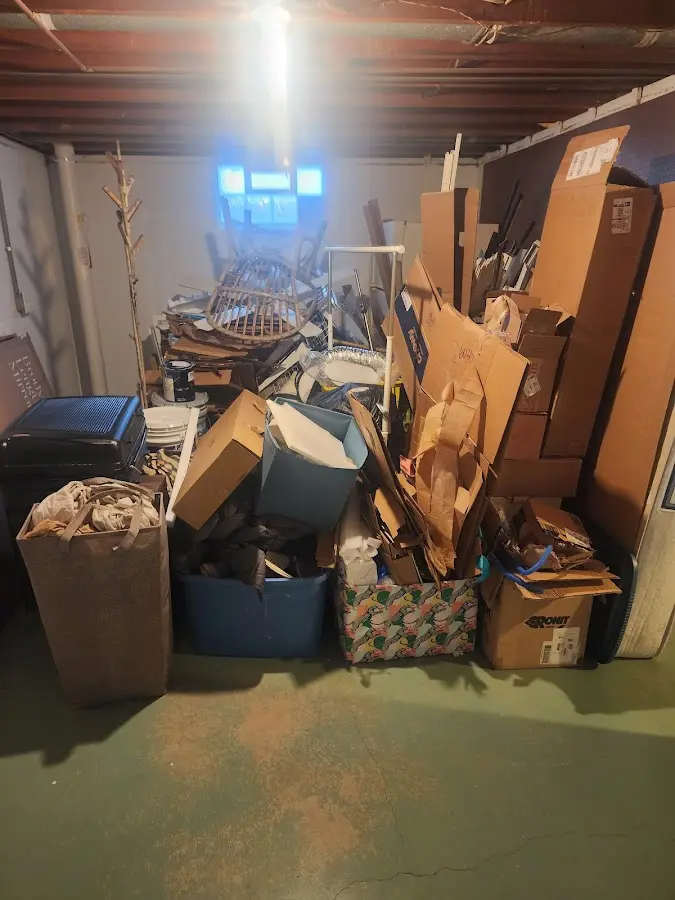 Roll-off dumpster container at job site for Yard Waste Dumpster Rental in Madison